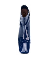 Темно-синие кожаные ботильоны от Rayne