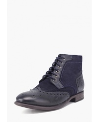 Темно-синие кожаные ботинки броги от Airbox