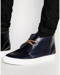 Темно-синие кожаные ботинки дезерты от Aldo