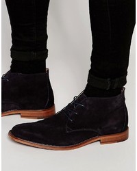 Темно-синие кожаные ботинки дезерты от Aldo