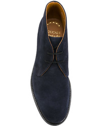 Темно-синие кожаные ботинки дезерты от Doucal's