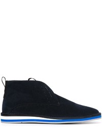 Темно-синие кожаные ботинки дезерты от Fendi