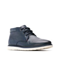 Темно-синие кожаные ботинки дезерты от Tommy Hilfiger