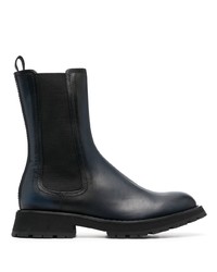 Мужские темно-синие кожаные ботинки челси от Alexander McQueen