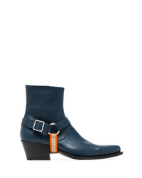 Мужские темно-синие кожаные ботинки челси от Calvin Klein 205W39nyc