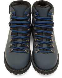 Мужские темно-синие кожаные ботинки от Diemme
