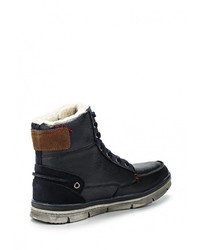 Мужские темно-синие кожаные ботинки от Crosby