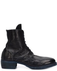 Мужские темно-синие кожаные ботинки от Guidi