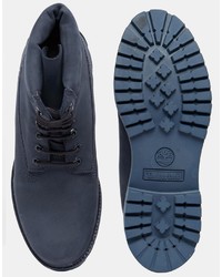 Мужские темно-синие кожаные ботинки от Timberland