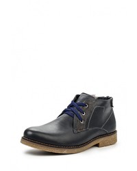 Мужские темно-синие кожаные ботинки от Just Couture
