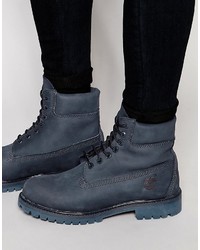 Мужские темно-синие кожаные ботинки от Timberland