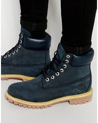 Мужские темно-синие кожаные ботинки от Timberland