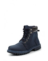 Женские темно-синие кожаные ботинки от TT