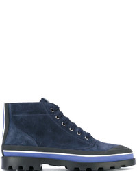 Мужские темно-синие кожаные ботинки от Valentino