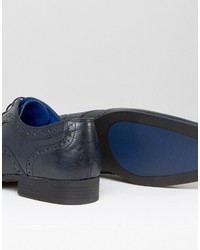 Темно-синие кожаные броги от Red Tape