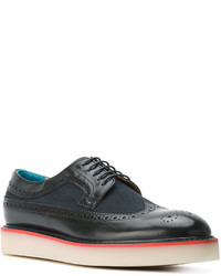 Женские темно-синие кожаные броги от Paul Smith