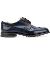 Темно-синие кожаные броги от Church's