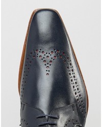 Темно-синие кожаные броги от Jeffery West
