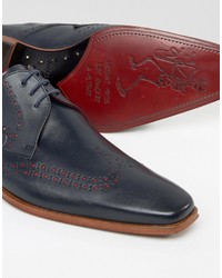 Темно-синие кожаные броги от Jeffery West