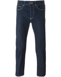 Мужские темно-синие кожаные джинсы от Givenchy