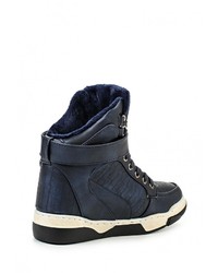 Женские темно-синие кожаные кеды от Anesia