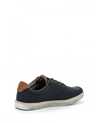 Мужские темно-синие кожаные кеды от Ascot