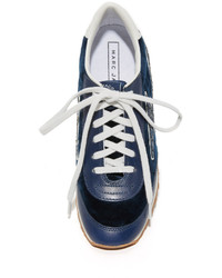 Женские темно-синие кожаные кеды от Marc Jacobs