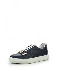 Женские темно-синие кожаные кеды от Baldinini