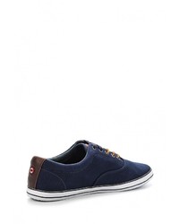 Мужские темно-синие кожаные кеды от Bugatti