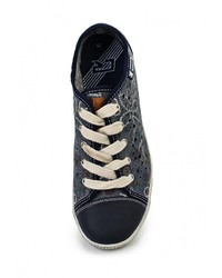 Женские темно-синие кожаные кеды от Crosby