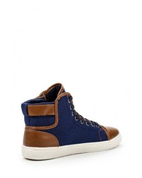 Мужские темно-синие кожаные кеды от Elong