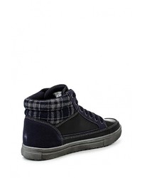 Мужские темно-синие кожаные кеды от Flair