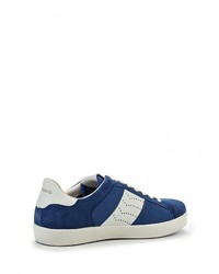 Мужские темно-синие кожаные кеды от Gas