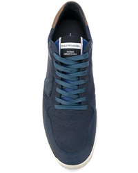 Мужские темно-синие кожаные кеды от Philippe Model