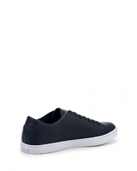 Женские темно-синие кожаные кеды от Lacoste