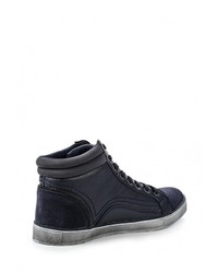 Мужские темно-синие кожаные кеды от Montefiori