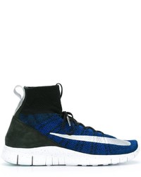 Мужские темно-синие кожаные кеды от Nike