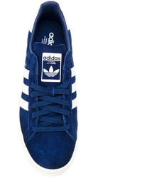 Мужские темно-синие кожаные кеды от adidas