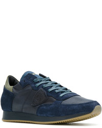 Мужские темно-синие кожаные кеды от Philippe Model