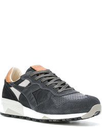 Мужские темно-синие кожаные кеды от Diadora