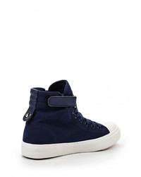 Женские темно-синие кожаные кеды от Sweet Shoes