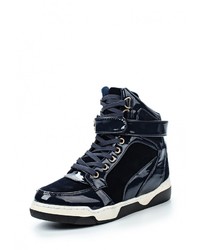 Женские темно-синие кожаные кеды от Wellspring