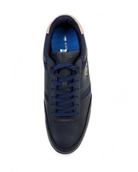 Мужские темно-синие кожаные кроссовки от Lacoste