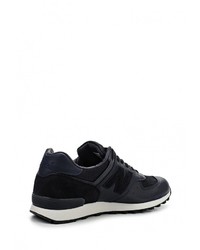 Мужские темно-синие кожаные кроссовки от New Balance