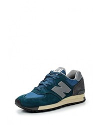 Мужские темно-синие кожаные кроссовки от New Balance