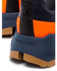 Мужские темно-синие кожаные кроссовки от Pierre Hardy