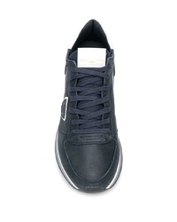 Мужские темно-синие кожаные кроссовки от Philippe Model