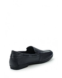 Мужские темно-синие кожаные лоферы от 24HRS