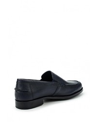 Мужские темно-синие кожаные лоферы от 24HRS