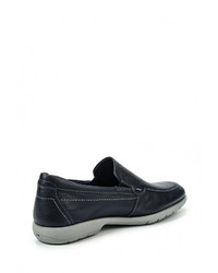 Мужские темно-синие кожаные лоферы от 24HRS